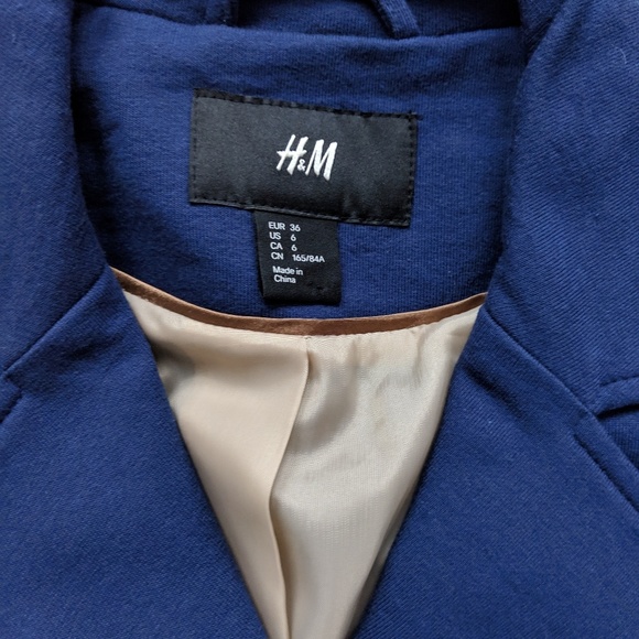 H&M blue coat / blazer - Picture 4 of 4